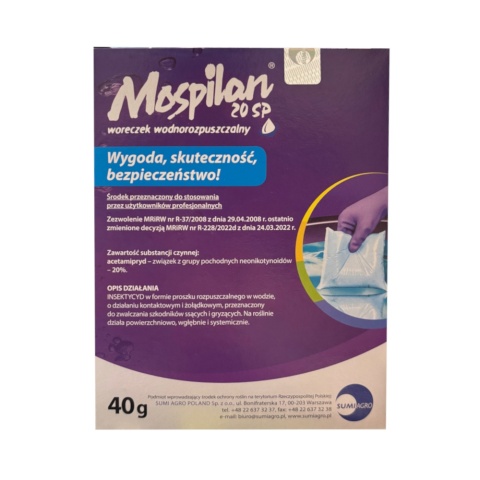 Mospilan 20 SP 40g - środek owadobójczy do ochrony roślin